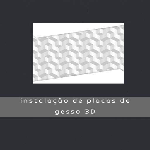 instalação de placas de gesso 3D