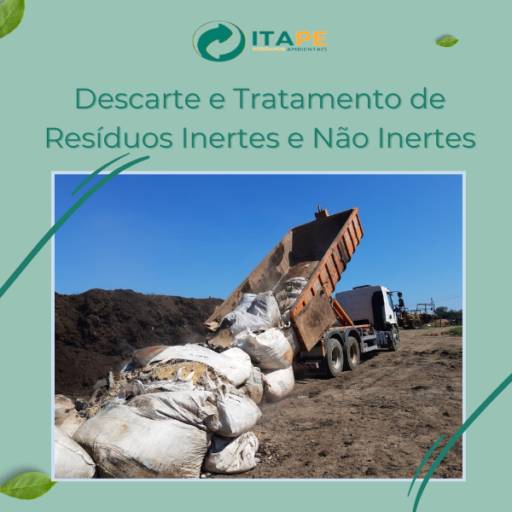 Descarte e Tratamento de Resíduos Inertes e Não Inertes em Itapetininga