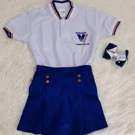 Shorts saia e camiseta Colégio Educação Vicentina