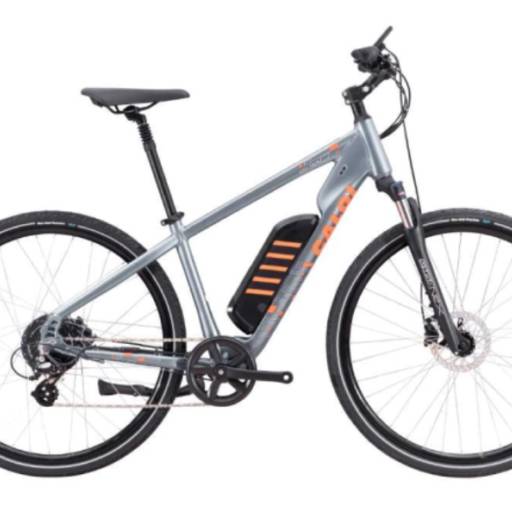Bicicleta Caloi E-Bike City Tour Altus 8v Grafite/Laranja A700 por BIKESHOP BY PRÓ-BIKE 