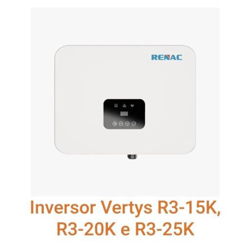 Inversor Vertys R3-15K, R3-20K e R3-25K: Flexibilidade e Alta Eficiência para Projetos Solares em Rondonópolis por Central Solar 