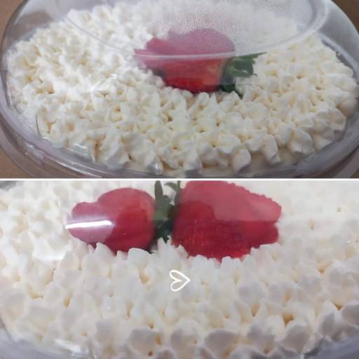 Torta de Morango com Brigadeiro de Leite Ninho Aerado e Cobertura de Chantinho  por Colinas Ateliê