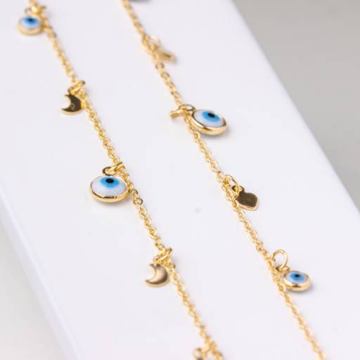 Tornozeleira Olho Grego e Estrela – Proteção e Elegância em São Manuel