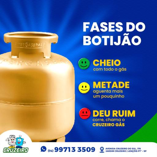 Botijão de Gás P13kg – Confiabilidade e Segurança em Lençóis Paulista/SP por Cruzeiro Gás e Água Mineral