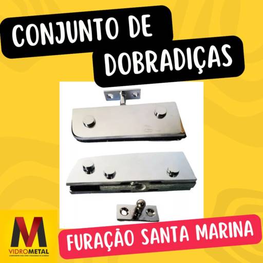 Conjunto de Dobradiças por VidroMetal