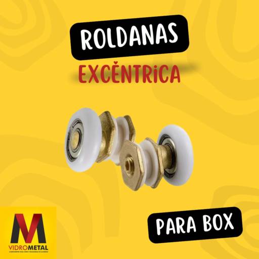 Comprar o produto de Roldanas e Roldanas Porta em Componentes para Vidraçaria pela empresa VidroMetal em Marília, SP por Solutudo