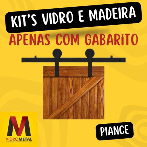 Comprar o produto de Kit's Vidro e Madeira em Componentes para Vidraçaria pela empresa VidroMetal em Marília, SP por Solutudo