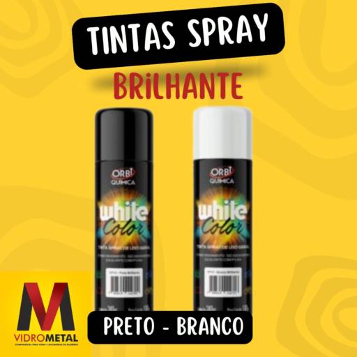 Comprar o produto de Tinta Spray em Componentes para Vidraçaria pela empresa VidroMetal em Marília, SP por Solutudo