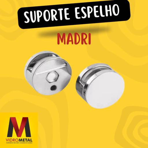 Comprar o produto de Suporte para Espelho em Componentes para Vidraçaria pela empresa VidroMetal em Marília, SP por Solutudo