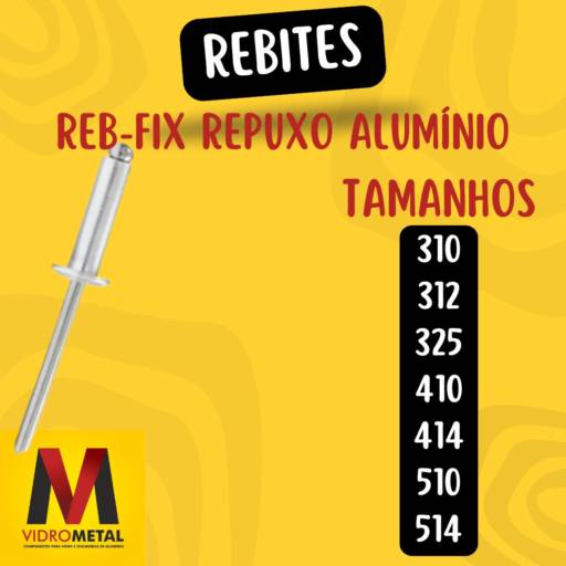 Comprar o produto de Rebites em Componentes para Vidraçaria pela empresa VidroMetal em Marília, SP por Solutudo