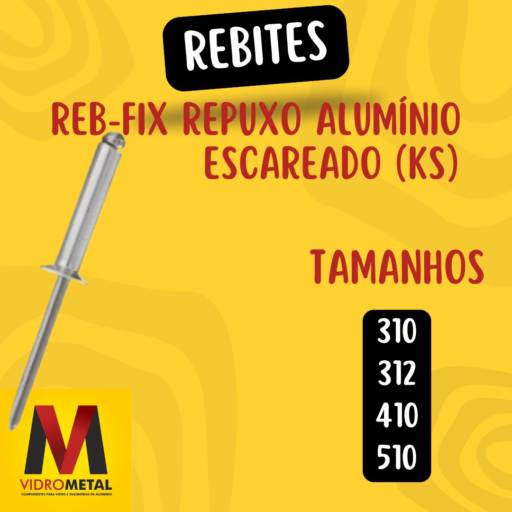 Rebites por VidroMetal