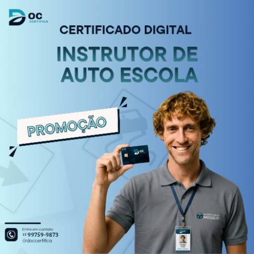 Certificado Digital para Instrutor de Auto Escola