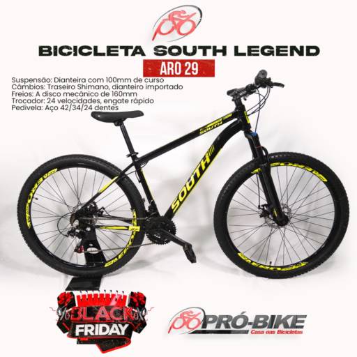Black Friday Bicicleta South Legend Aro 29 por Pró Bike Casa das Bicicletas