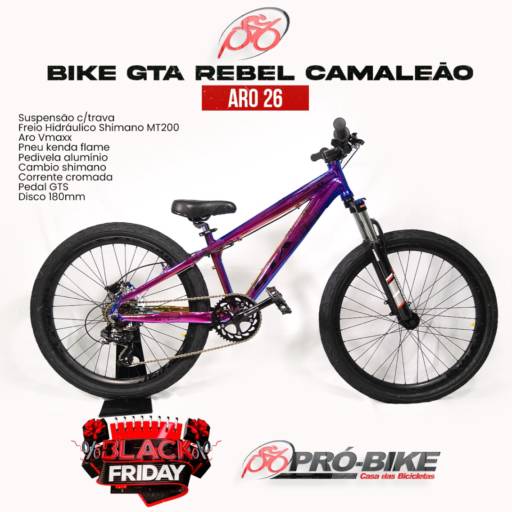 Bike GTA Rebel Camaleão Aro 16 por Pró Bike Casa das Bicicletas