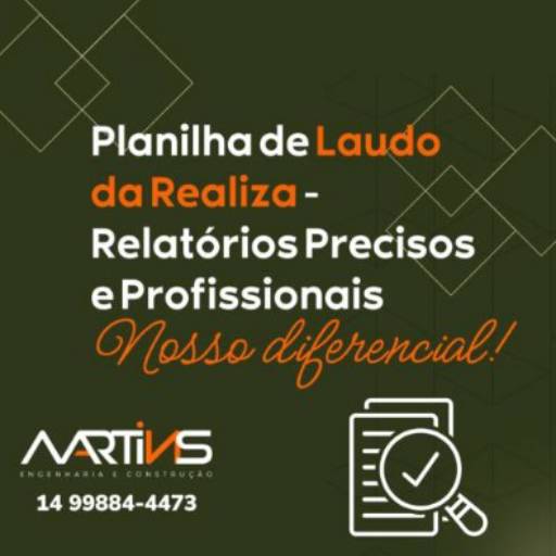 Planilha de Laudo da Realiza - Relatórios Precisos e Profissionais - Nosso Diferencial