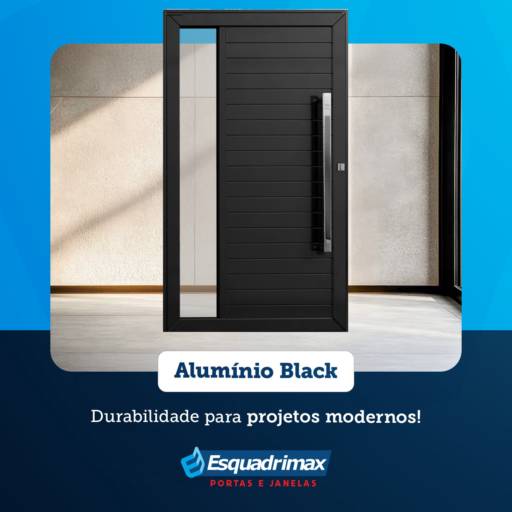 Comprar o produto de Portas de Alumínio Black em Esquadrias de Alumínio pela empresa Esquadrimax em Botucatu, SP por Solutudo
