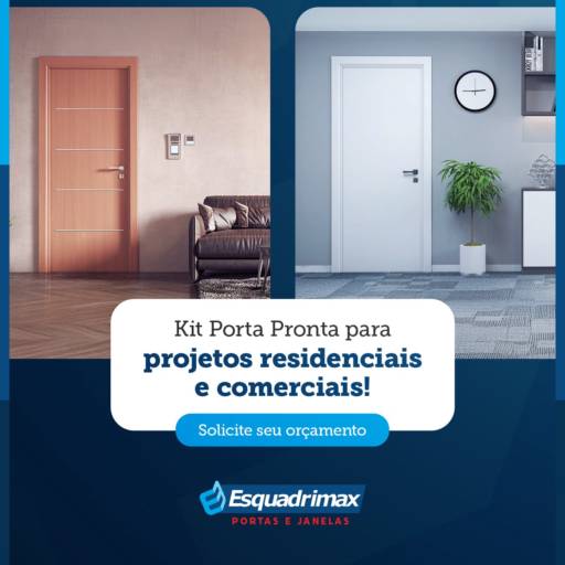 Comprar o produto de Kit Porta pronta para Projetos Residenciais e Comerciais em Portas e Janelas pela empresa Esquadrimax em Botucatu, SP por Solutudo