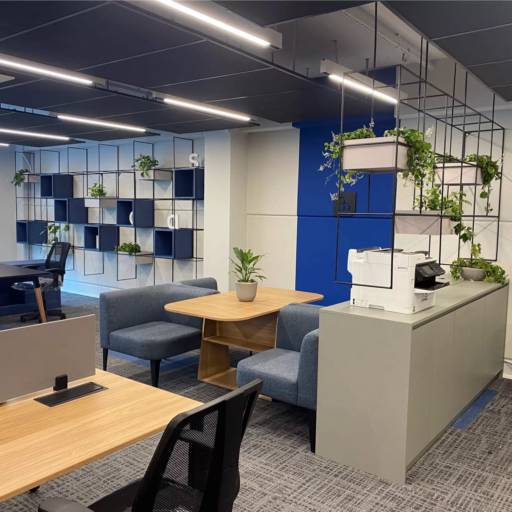 Projeto de Móveis Planejados realizado para a empresa Lyncas por MOBID Marcenaria