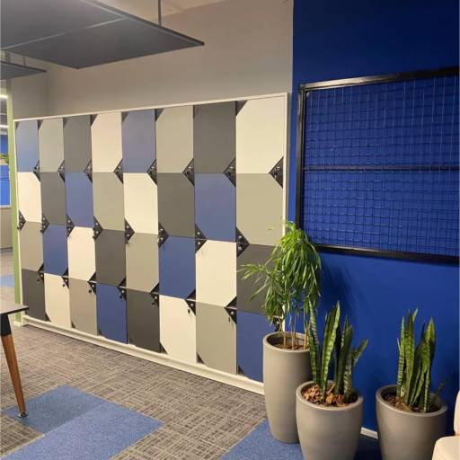 Projeto de Móveis Planejados realizado para a empresa Lyncas por MOBID Marcenaria