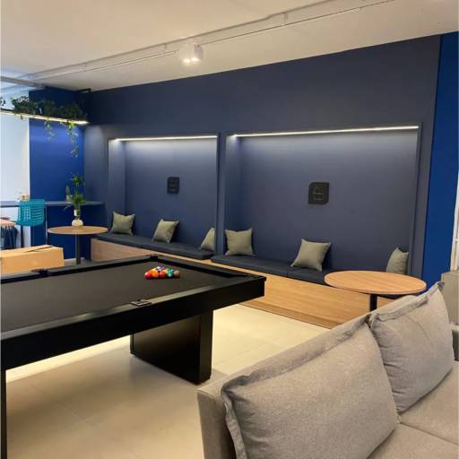 Projeto de Móveis Planejados realizado para a empresa Lyncas por MOBID Marcenaria