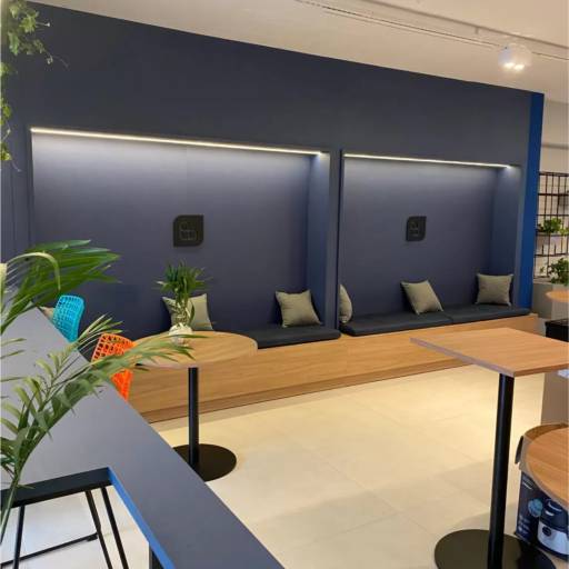 Projeto de Móveis Planejados realizado para a empresa Lyncas por MOBID Marcenaria