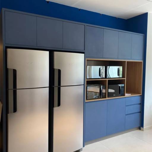 Projeto de Móveis Planejados realizado para a empresa Lyncas por MOBID Marcenaria