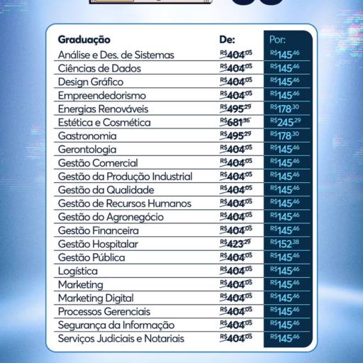 Graduação - Descontos de até 60 % Faculdades