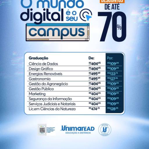 Graduação - Descontos de até 60 %