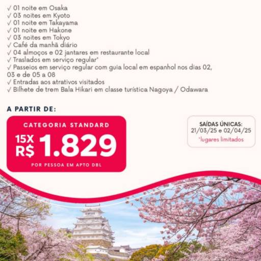 Primavera no Japão com a Blend Way Viagens em Mineiros: Uma Experiência Inesquecível! por Blend Way Viagens