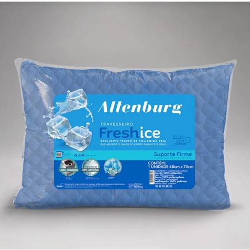 Travesseiro Altenburg Fresh Ice Azul – Conforto e Frescor em Itaí, SP