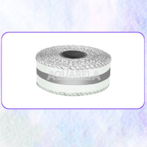 FITA TNT LAMÊ - BRANCO/PRATEADO por Aquarela Fitas