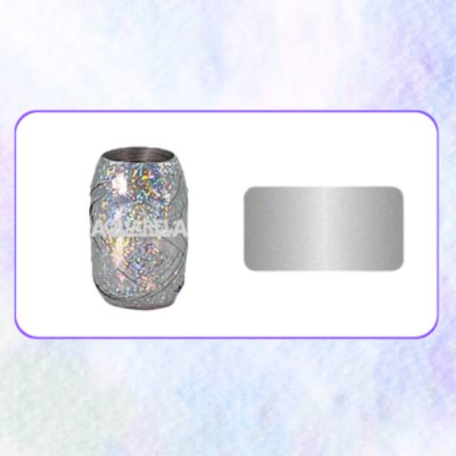 FITILHO - 03 - HOLOGRÁFICO PRATA por Aquarela Fitas