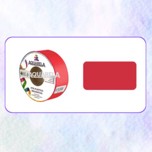 FITA PLÁSTICA - 1 - VERMELHO por Aquarela Fitas