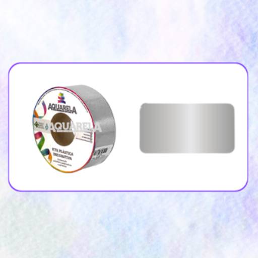 FITA PLÁSTICA - 14 - PRATA por Aquarela Fitas