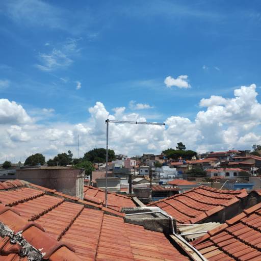 Instalação de Antena Proeletronic 38 elementos instalada para dois pontos no bairro Mauá em São Caetano do Sul em 06/02/2025