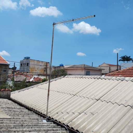 Antena Proeletronic 38 elementos instalada para cinco pontos no bairro Camilópolis em Santo André em 07/02/2025
