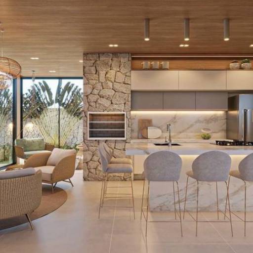 Design de Interiores - Elegância e Funcionalidade no Riviera de Santa Cristina I, SP por Rafaella Marques Arquitetura