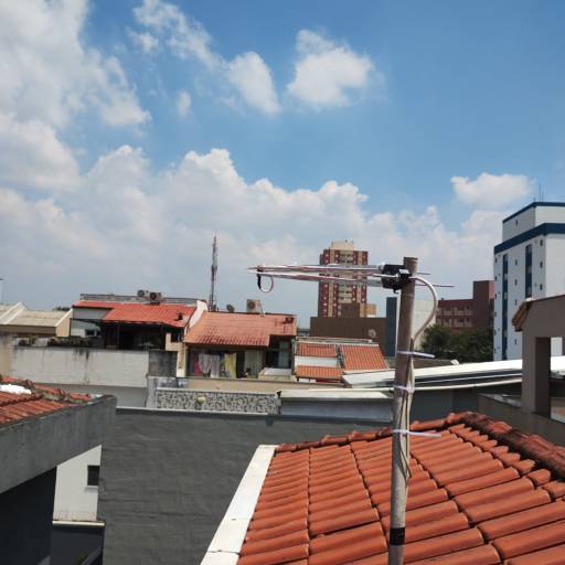 Instalação de antena Proeletronic 38 elementos para um ponto instalada no bairro Bela Vista em Santo André em 18/02/2025