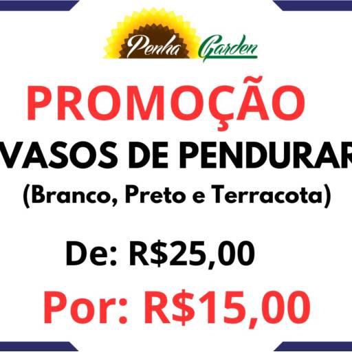 Vasos de Pendurar (Branco, Preto e Terracota)