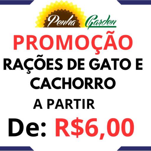 Rações de Gato e Cachorro a partir de R$6,00