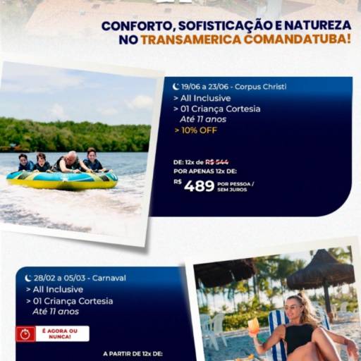 Viva o luxo do Transamérica Resort Comandatuba com a Blend Way Viagens em Mineiros! por Blend Way Viagens