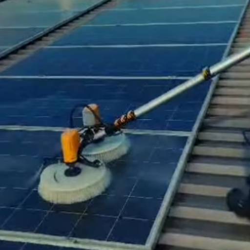 Escova Giratória para Limpeza de Placa Solar