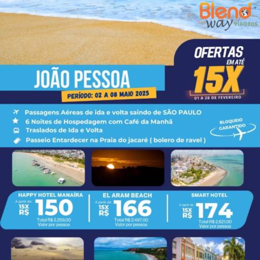 Sol, mar e muita história: ofertas imperdíveis para João Pessoa! por Blend Way Viagens