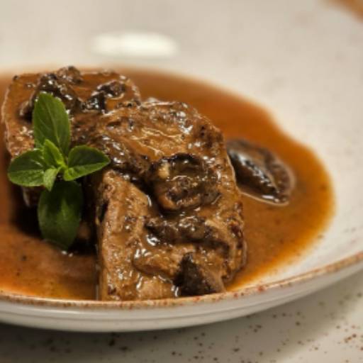 Medalhão de filé ao molho funghi