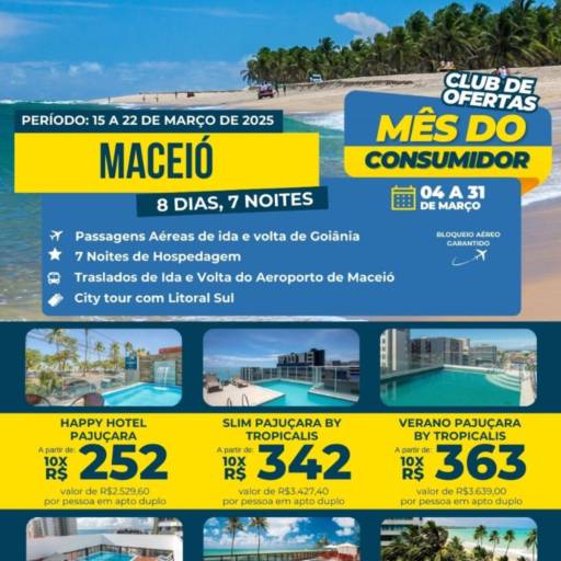 Ofertas Imperdíveis do Mês do Consumidor para Viagens em Fortaleza, Caldas Novas e Maceió com a Blend Way Viagens por Blend Way Viagens