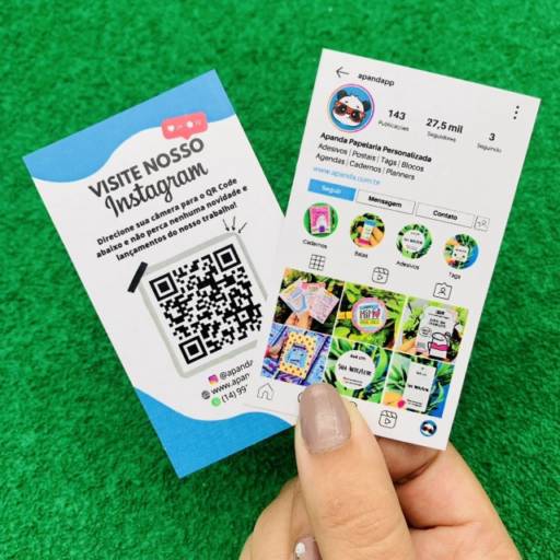 Cartão Feed Personalizado – Divulgação Profissional para Seu Negócio em São Manuel por Apanda Papelaria Personalizada