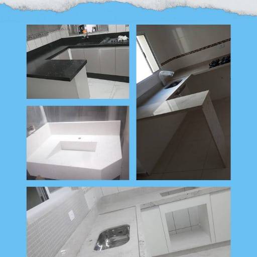 Comprar o produto de Bancadas de Cozinha em Mármore e Granito – Resistência e Estilo para o Dia a Dia | Riviera de Santa Cristina XIII, SP em Marmorarias pela empresa Marmoraria Pai e Filho em Riviera de Santa Cristina XIII, SP por Solutudo