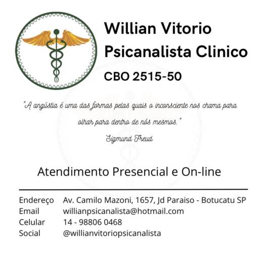 Sobre eu por Willian Vitório - Psicanalista Clínico 