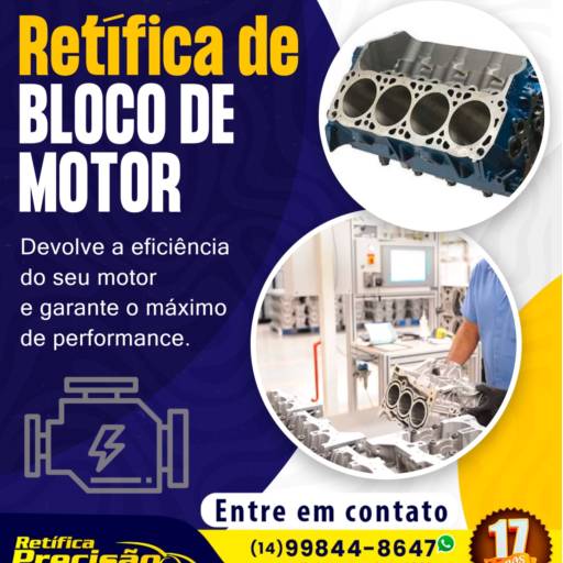 Retífica de Bloco de Motor com Alta Precisão em Jaú, SP