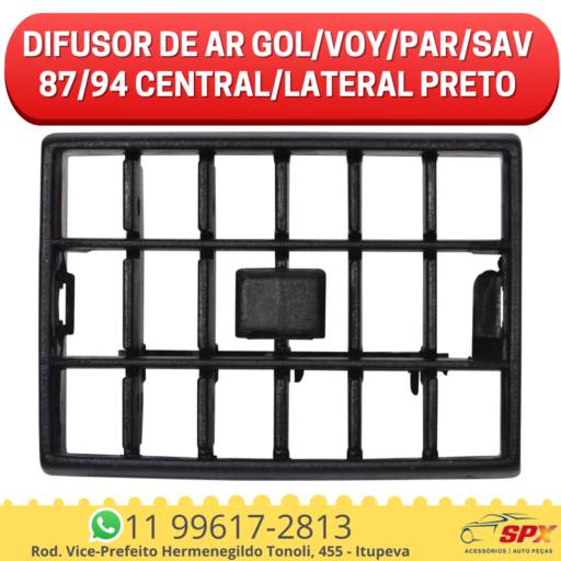 Difusor de Ar Gol/Voy/Par/Sav 87/94 Central/Lateral Preto em Itupeva, SP por Spx Acessórios e Autopeças